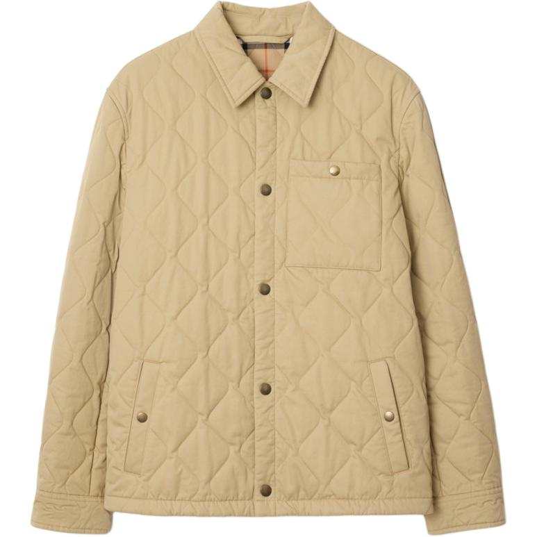 Burberry Puffer Jacket Men's Beige Yellow