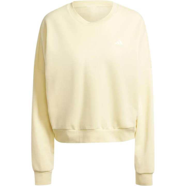 Adidas Adidas Women's Essentials Small Logo Feel Cozy Sweatshirt Almost Yellow/White