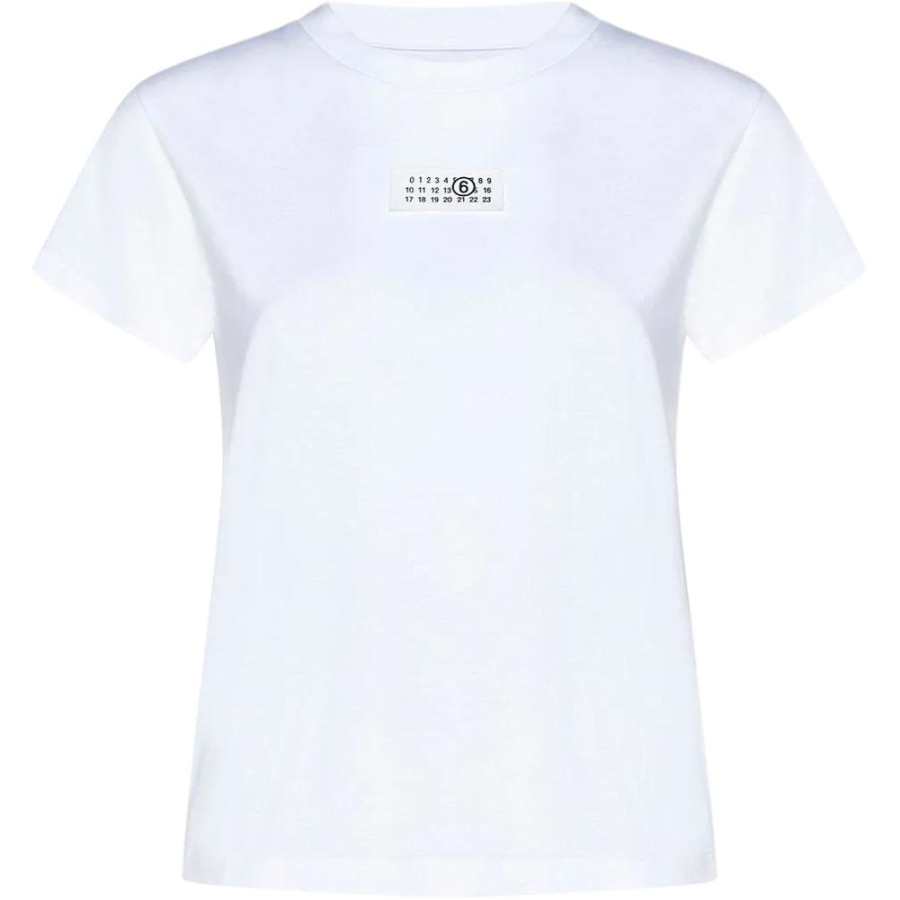 MM6 Maison Margiela Logo Patch Crewneck T Shirt