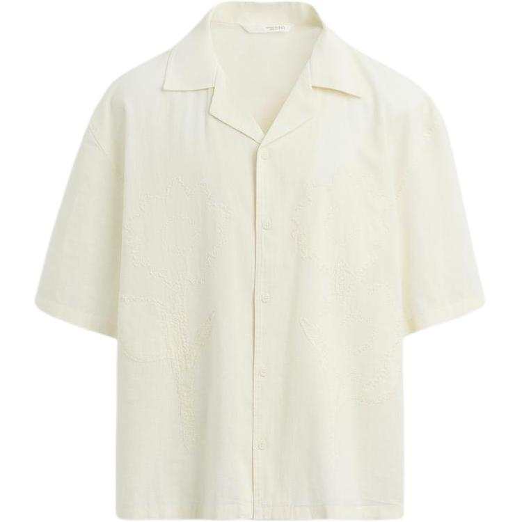 ZARA Shirts Men's Frosted White Lapel Moderate