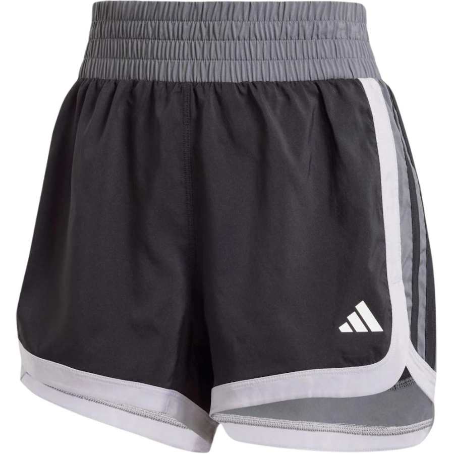 Adidas Adidas Women's Pacer Woven Colorblock High Rise Shorts Black