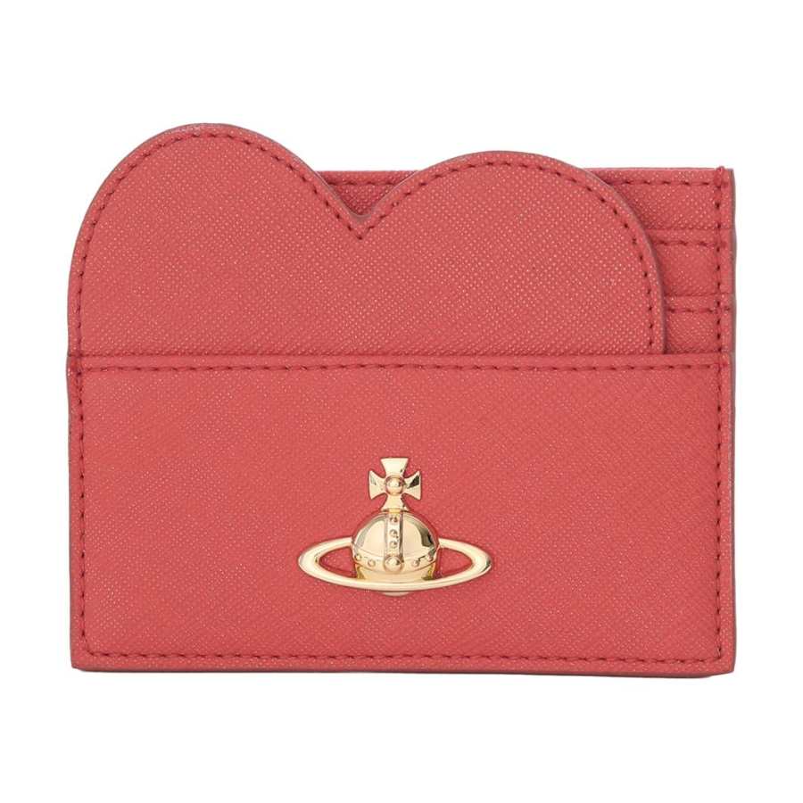 Vivienne Westwood Saffiano Synthetic Leather Card Holder Women's Red