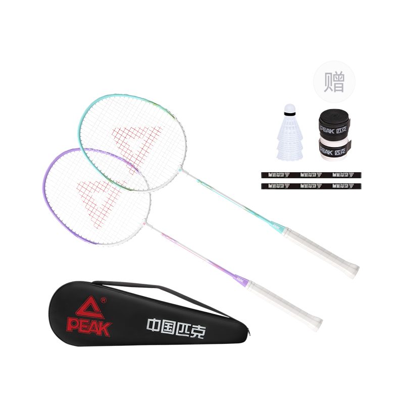 PEAK Aluminum Alloy Badminton Rackets Offensive Type Heavy Head, Stiff Shaft Entry level Unisex 3U/G5