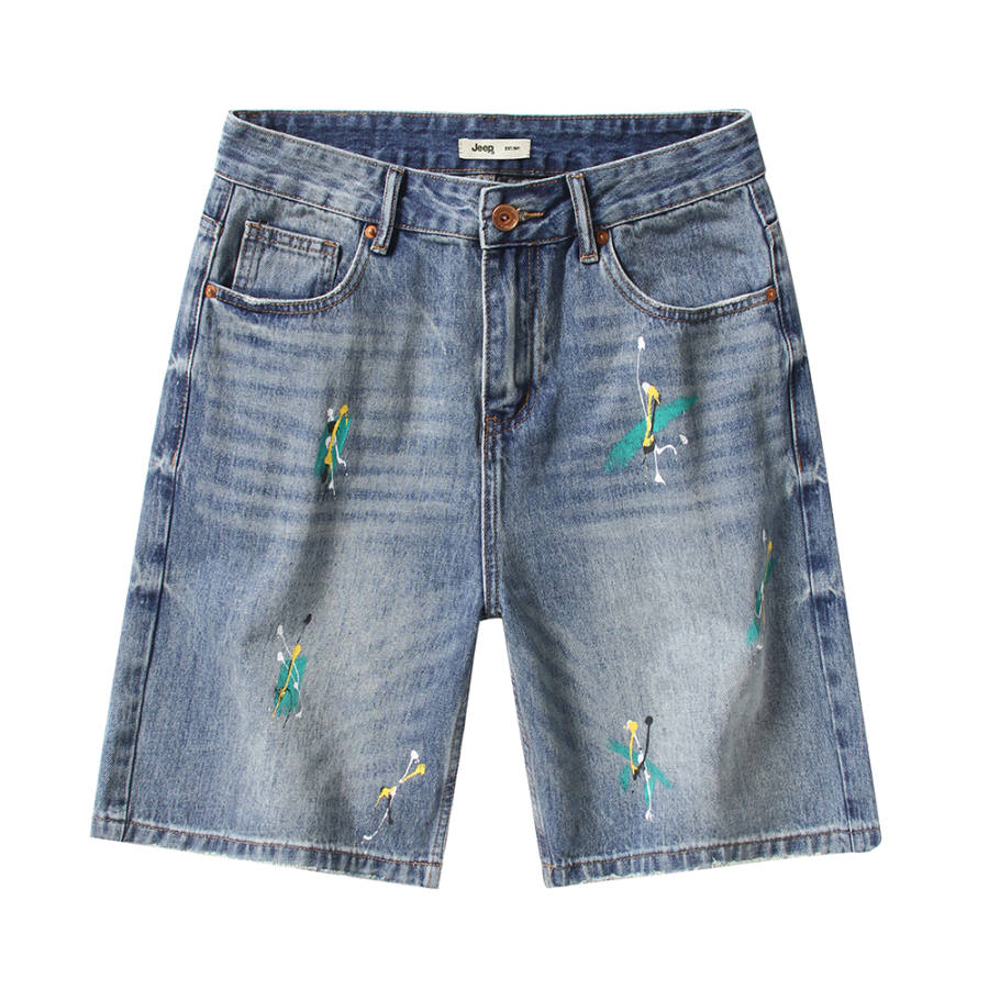 Jeep Denim Shorts Unisex P75DMWNE84 Blue