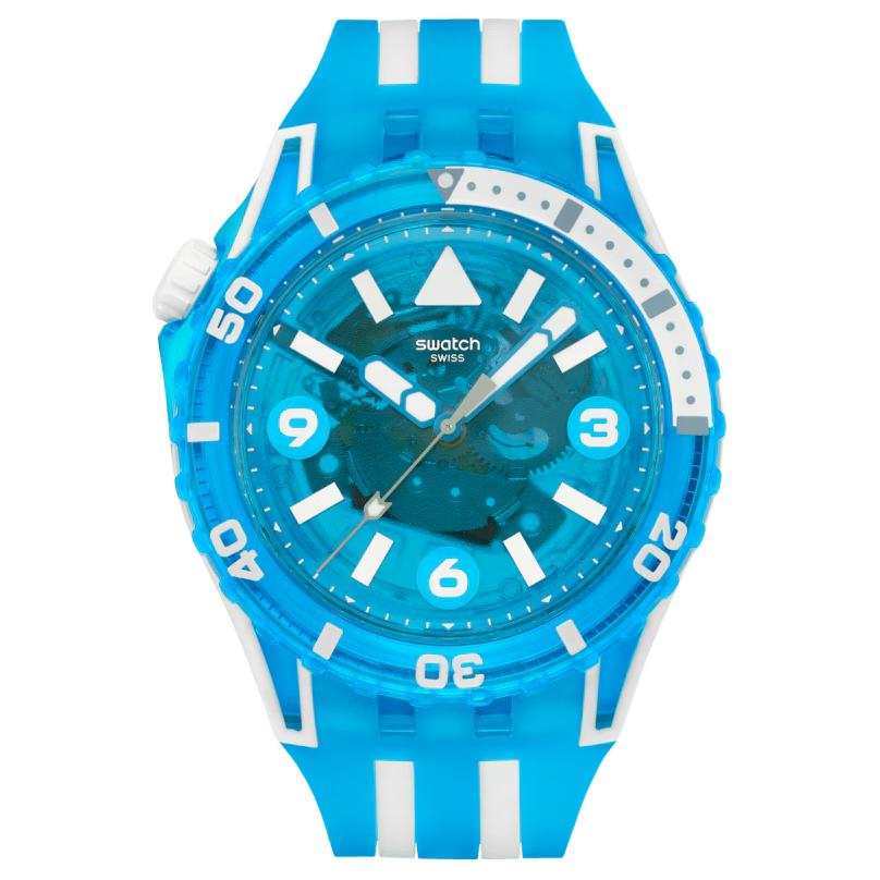 SWATCH SCUBAQUA Quartz Movement 100m Waterproof Men's Watches Watch 44mm Blue Dial