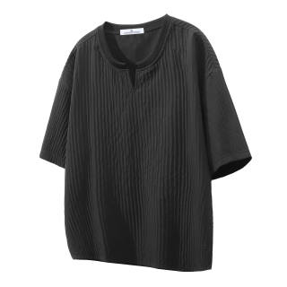 LIVINGTOWN T Shirts Unisex V Neck Thin Straight Fit