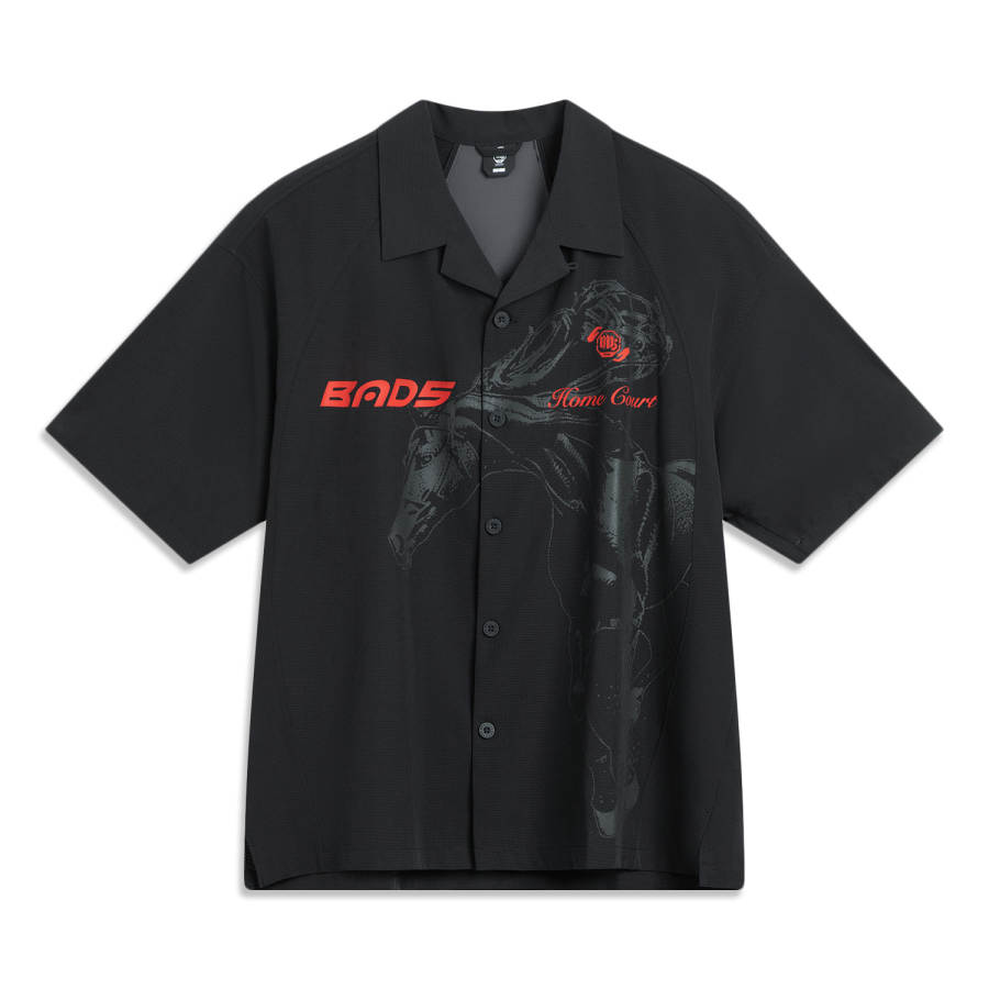 Li-Ning Li Ning Shirts Men's Black Lapel Moderate Shirt