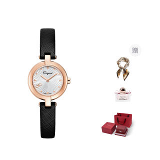 FERRAGAMO Mermaid Sunset Dance Princess Wrist Watches Quartz Movement Leather Strap 26mm White Dial Women's Watch