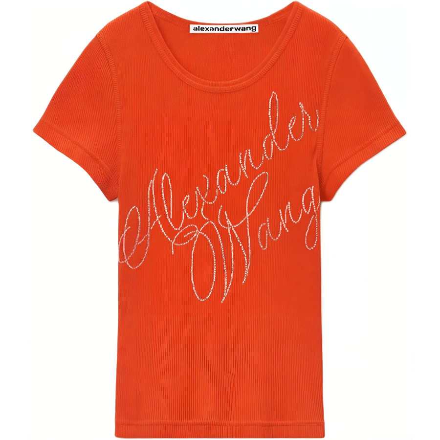 Alexander Wang Alexander Wang Logo studded T shirt