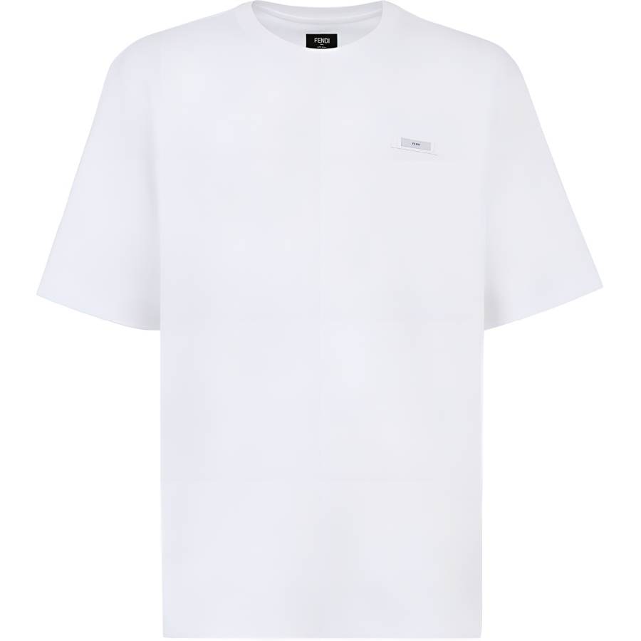 FENDI Pullover Crew Neck Casual Short Sleeved Set FW23 T Shirt Men's White