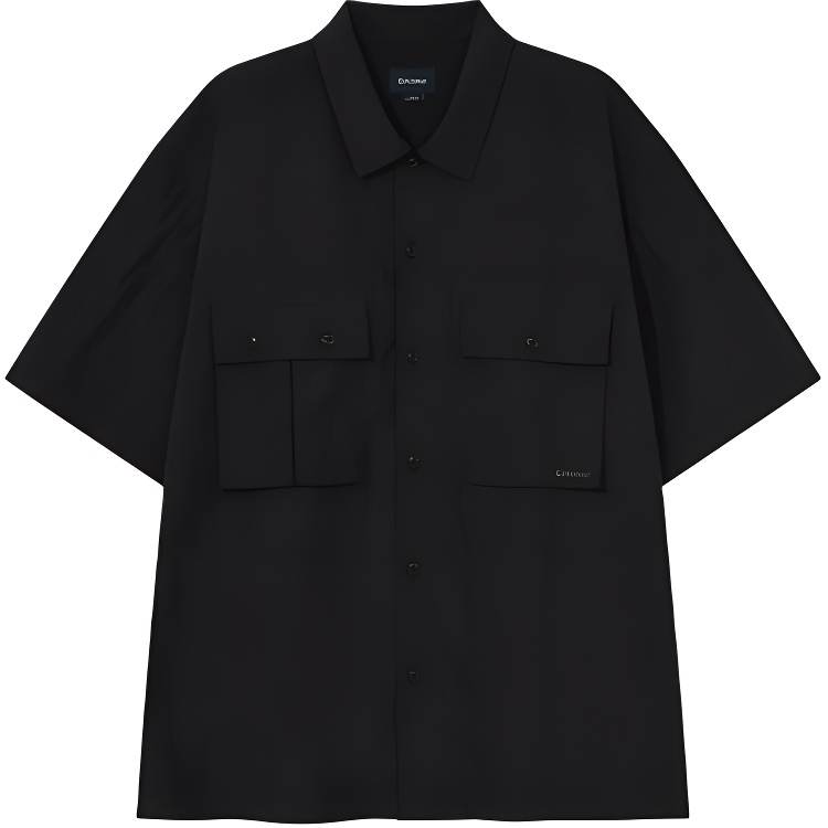 COVERNAT Shirts Unisex Black Lapel Moderate Other