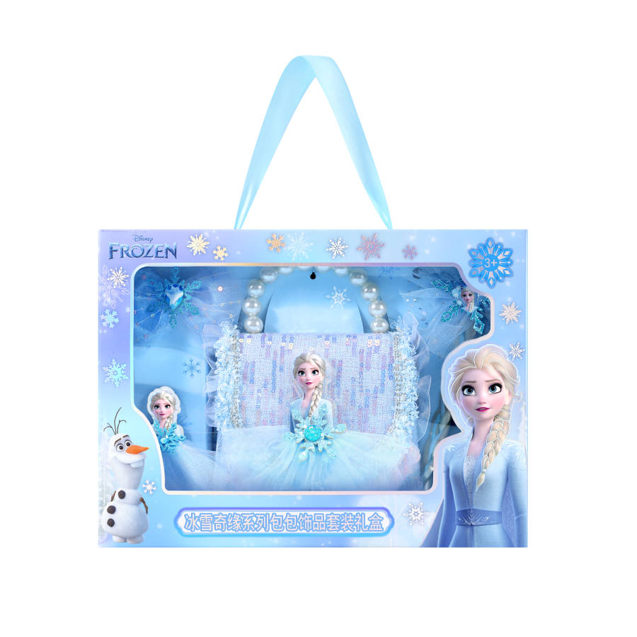 Disney Frozen Synthetic Leather, Textile Mosaic Girl Crossbody One Shoulder Handbag Small Kids' Multicolor