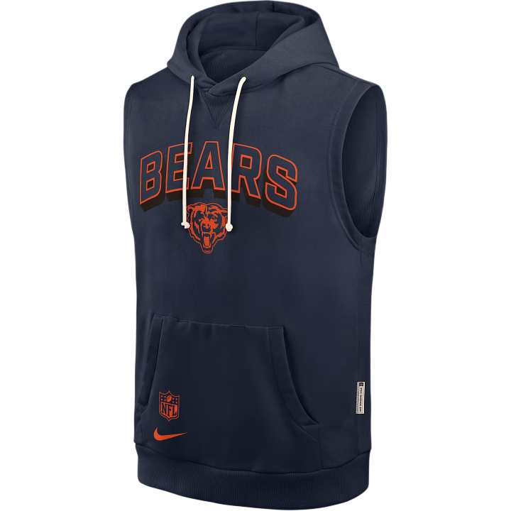 Nike Nike Chicago Bears Sideline Men's Nike Dri FIT Nfl Sleeveless Pullover Hoodie