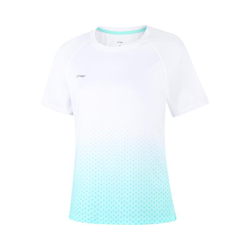 Li-Ning Li Ning T Shirt Women's Standard White/Island Blue