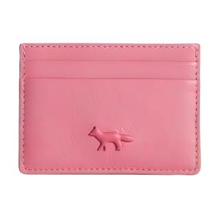 Maison Kitsune Soft Leather Card Holder Women's Pink