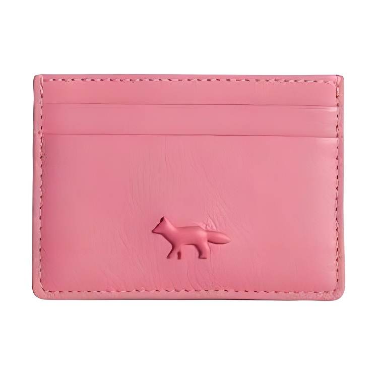 Maison Kitsune Soft Leather Card Holder Women's Pink