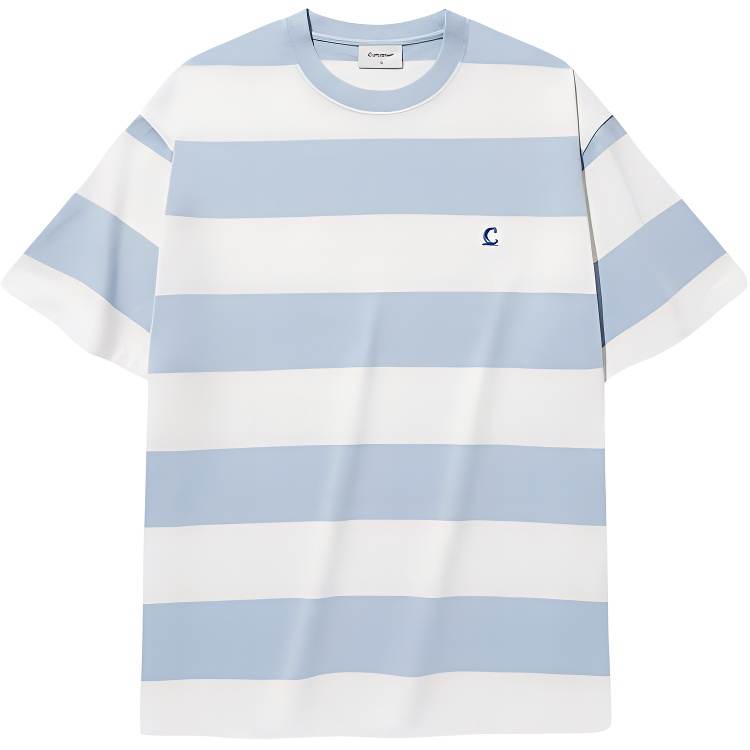 COVERNAT T Shirts Unisex Blue Crew Neck Moderate Straight Fit