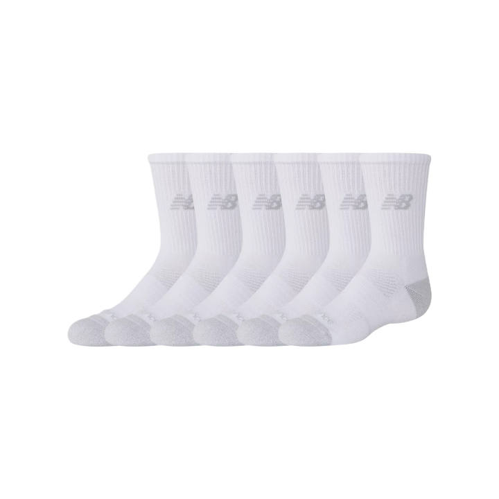 New Balance New Balance NB Socks 6 Pack White Kids'