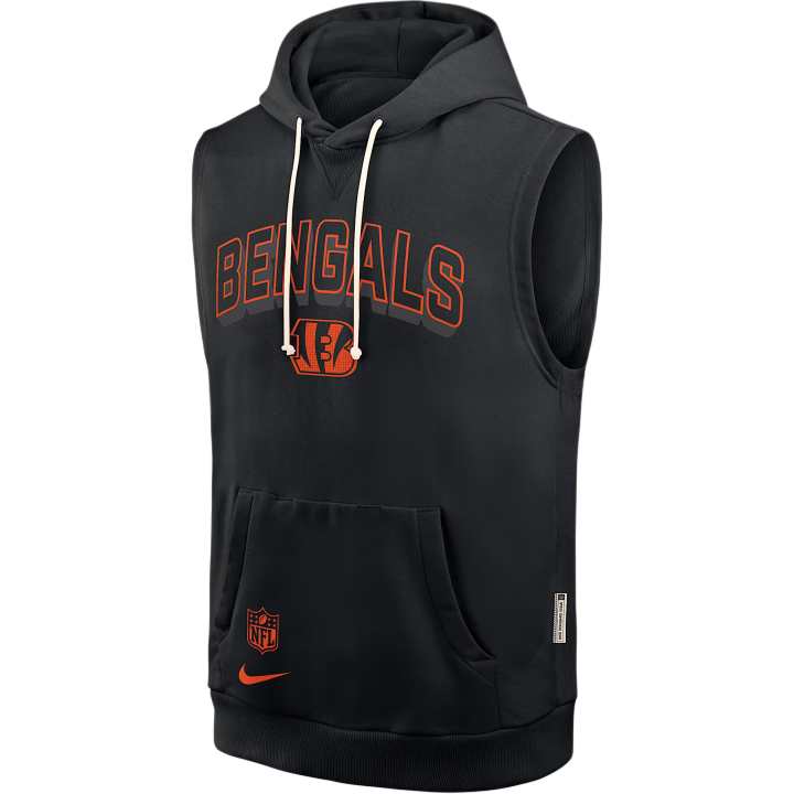 Nike Nike Cincinnati Bengals Sideline Men's Nike Dri-FIT Nfl Sleeveless Pullover Hoodie