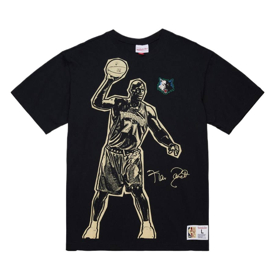 Mitchell Ness x NBA 100% Cotton T Shirt Unisex Black