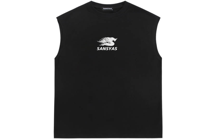 SANSYAS Tank Tops Unisex Crew Neck Thin Sleeveless