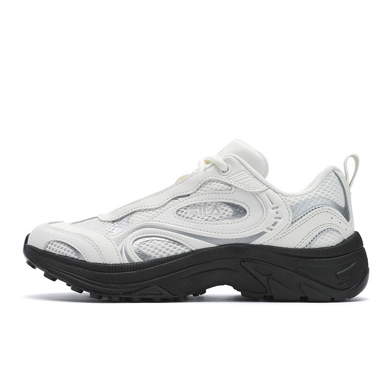 FILA FLUXION Breathable Lightweight Rebound Low top Casual Shoes Women's Space Silver