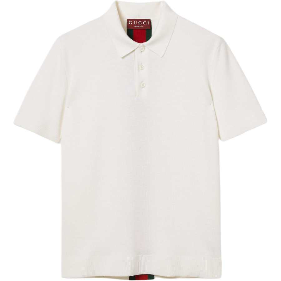 GUCCI Gucci Knit wool polo shirt with Web