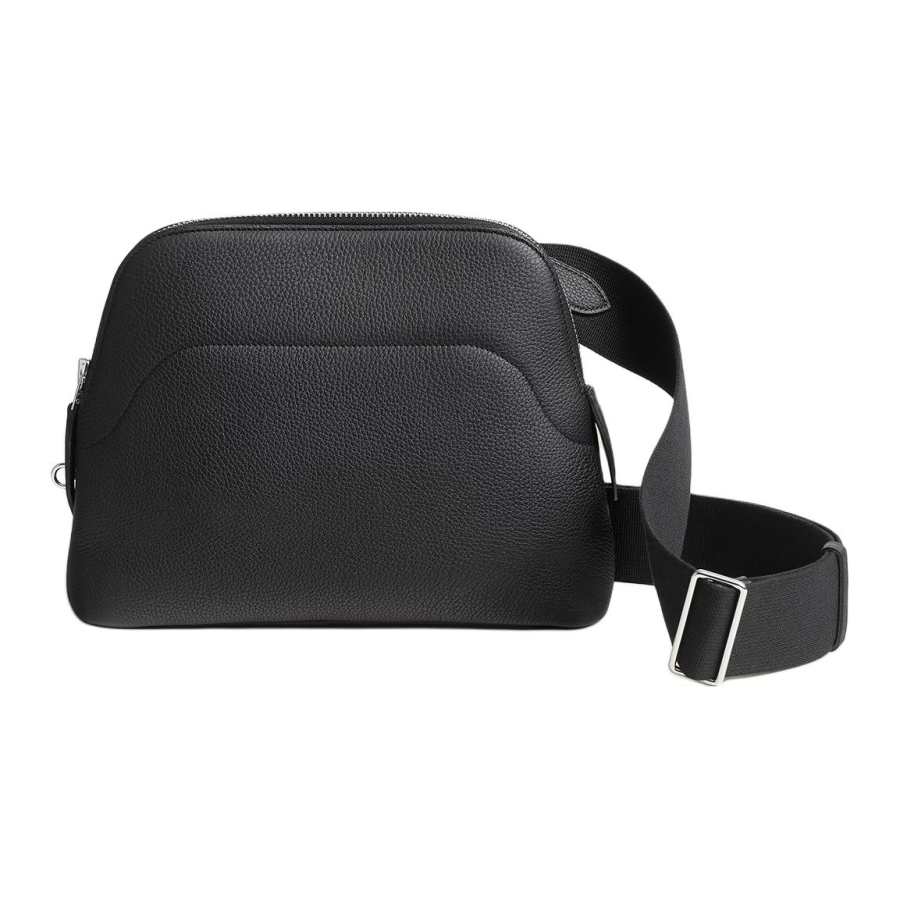 HERMES Bolide Togo Calfskin Shoulder Bag, Crossbody Bag Men's 89 Noir Black