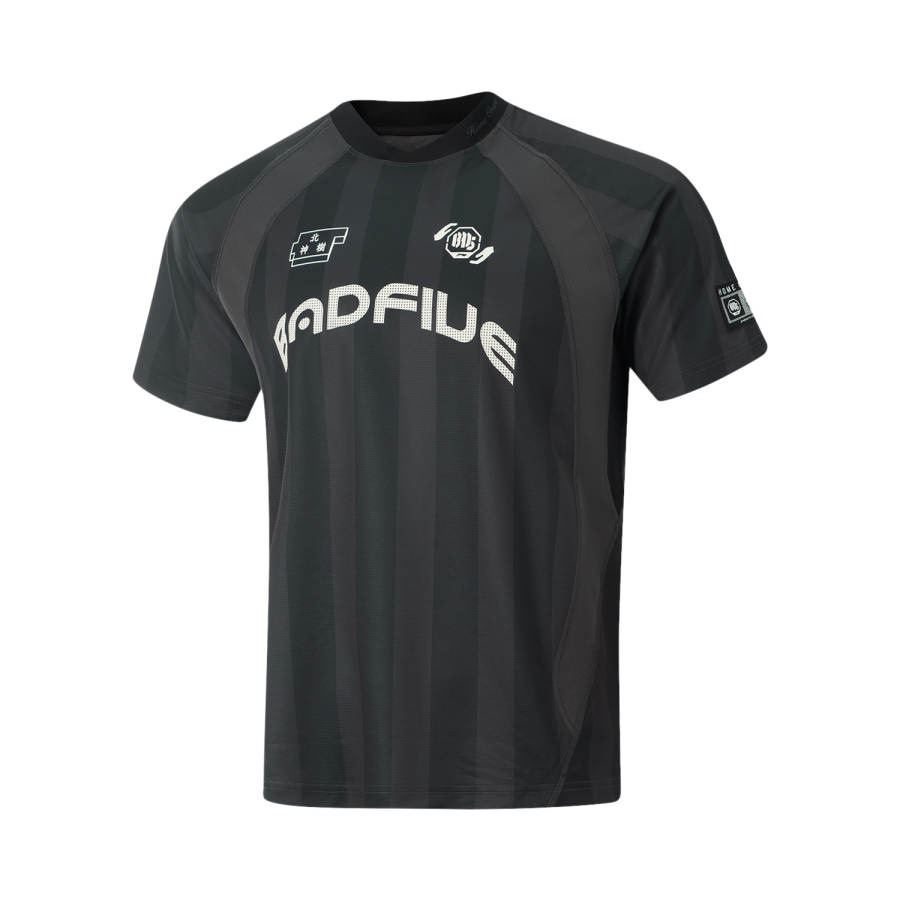 Li-Ning Li Ning T Shirts Men's Black Crew Neck Moderate Straight Fit
