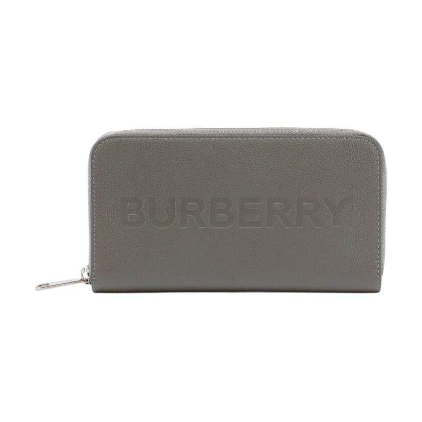 Burberry Porter Leather Flap Continental Long Wallet Grey