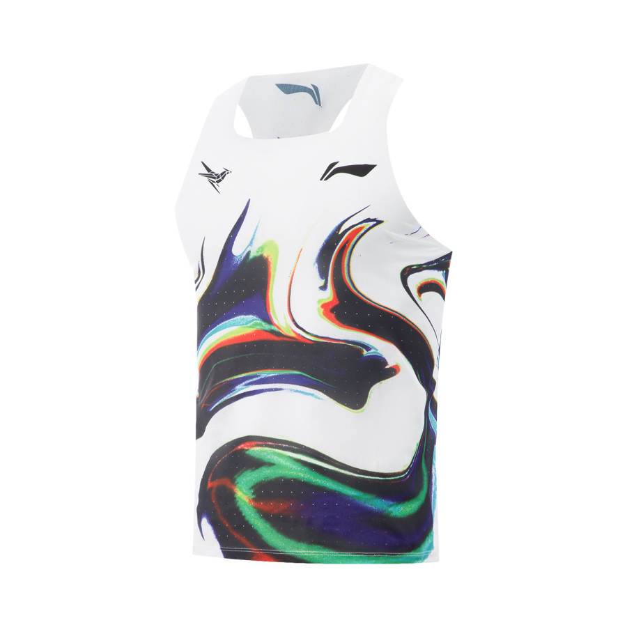 Li-Ning Li Ning Dragon Sparrow Tank Top Men's Standard White/Dark Navy Blue/Meadow Green