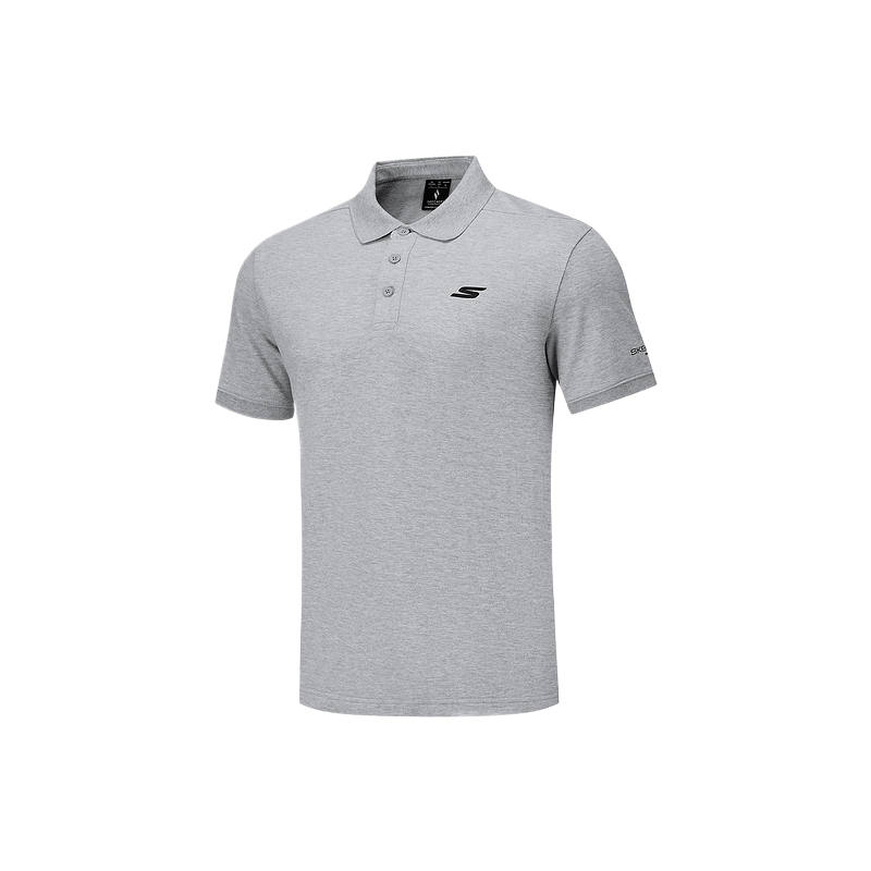 Skechers GODRI Polo Shirt Men's Heather Gray 0448