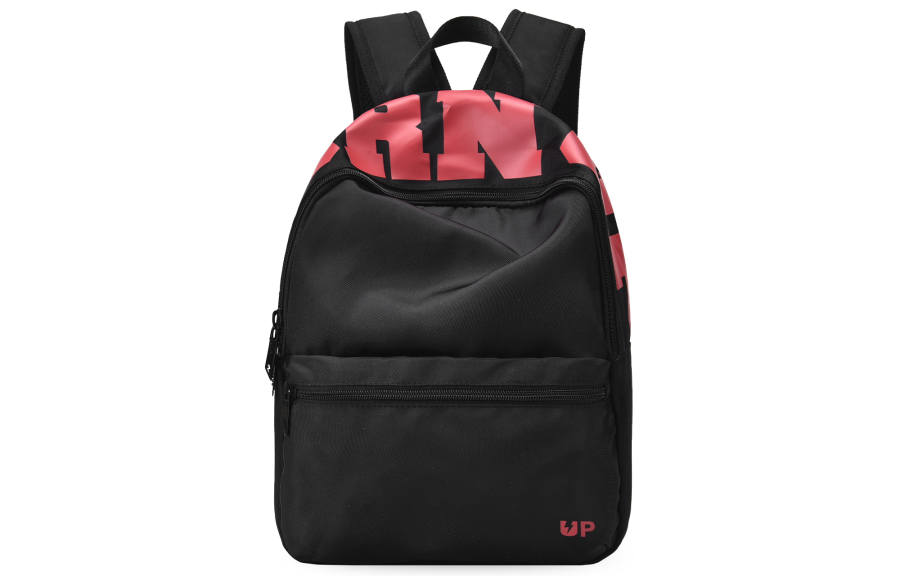 TURN UP TURN UP Polyester Backpack Unisex Black Red Color Block