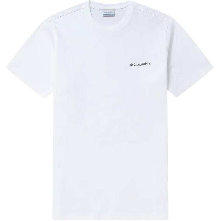 Columbia T Shirts Men's White Crew Neck Moderate Straight Fit