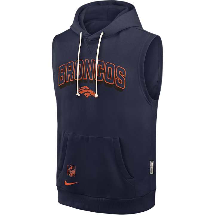 Nike Nike Denver Broncos Sideline Men's Nike Dri FIT Nfl Sleeveless Pullover Hoodie
