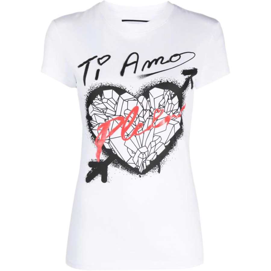 PHILIPP PLEIN 【Best of: Promotions】Sexy Pure Fit heart-print T-shirt
