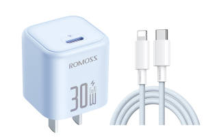 ROMOSS PD Fast Charging+1m Apple Cable Set Type C Cable For IPhone 15/14/13/12/11 20W Apple Charger