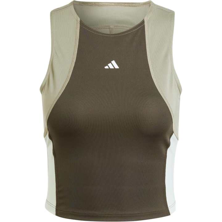 Adidas Adidas Women's Techfit Colorblock Crop Tank Top Shadow Olive