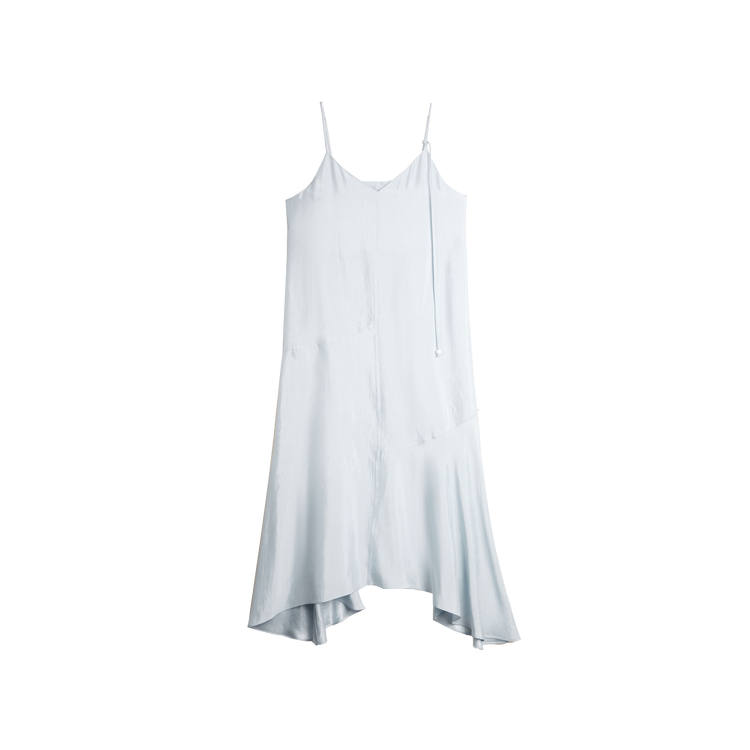 ELLE Slip Dresses Women's Light Blue V Neck Moderate Mid Length