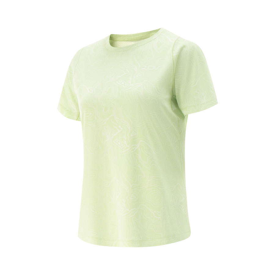 Li-Ning Li Ning Running Collection T Shirt Women's Elf Green Full Print