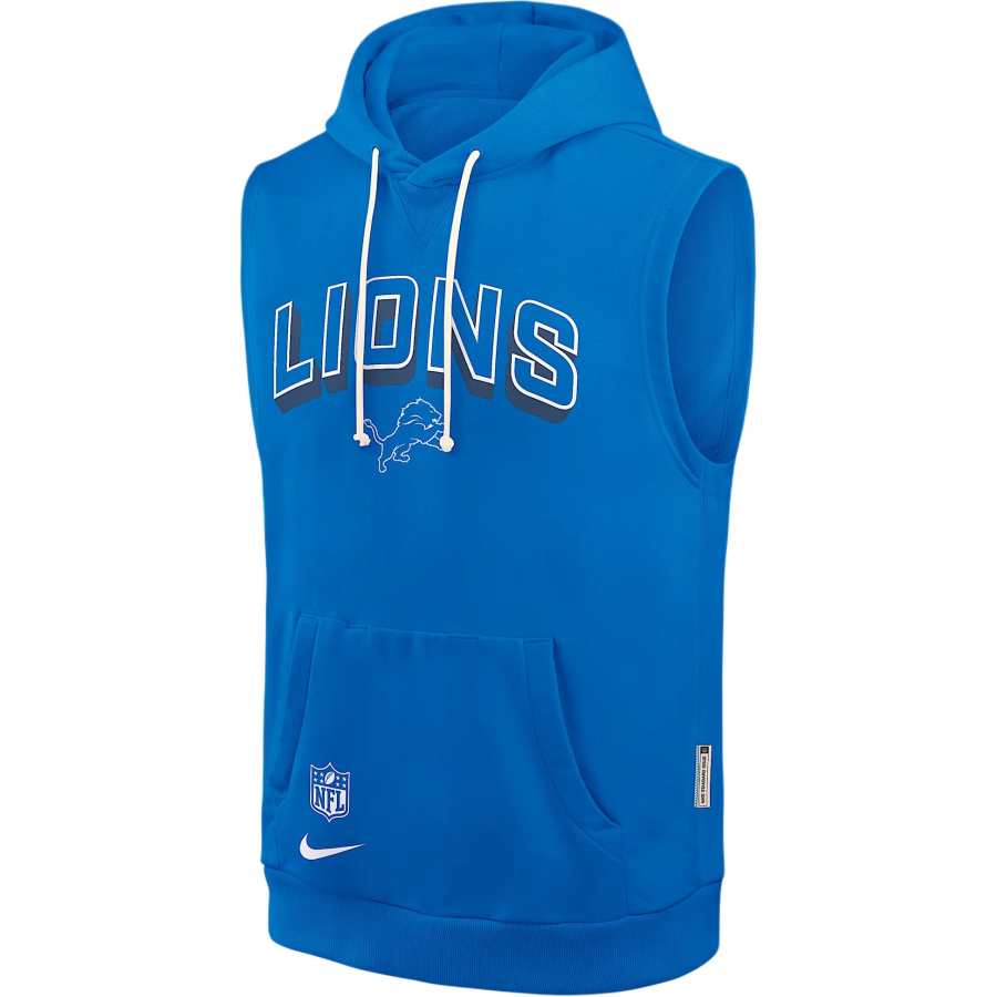 Nike Nike Detroit Lions Sideline Men's Nike Dri FIT Nfl Sleeveless Pullover Hoodie