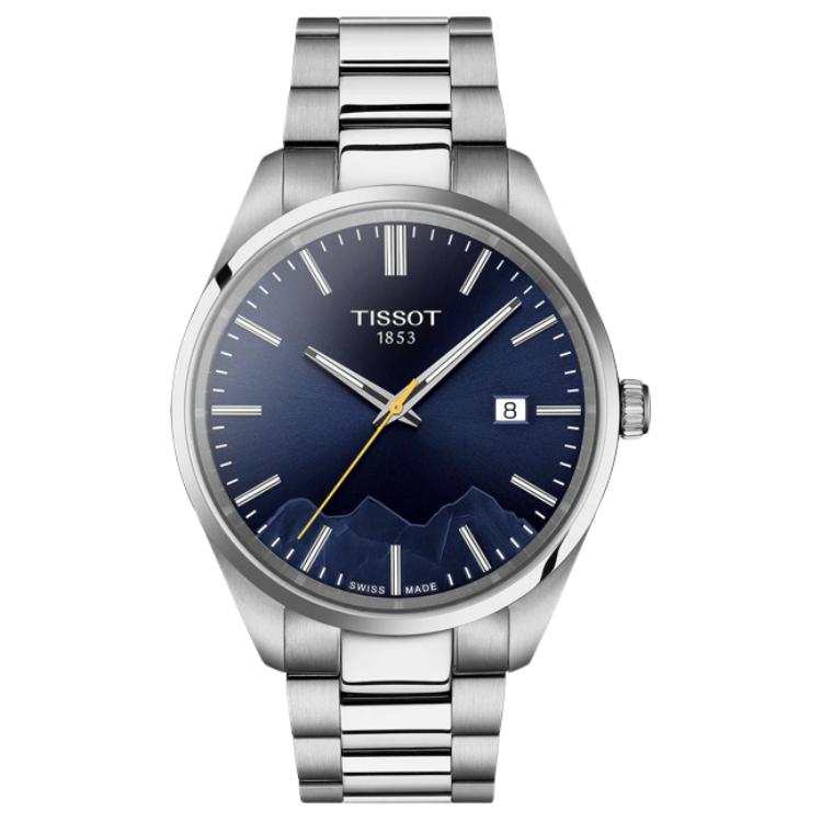 TISSOT PR Quartz Movement 100m Waterproof Men's Watches Watch 40mm Blue Dial Stainless Steel Case