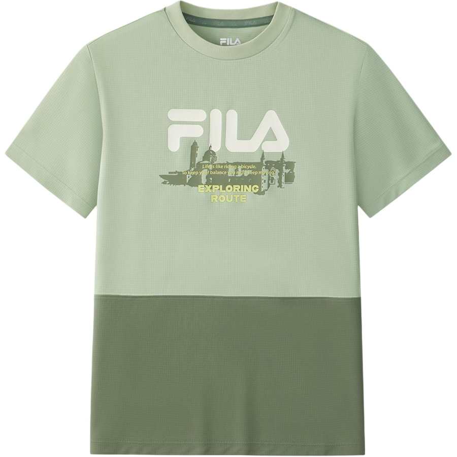 FILA KIDS Short Sleeved T Shirts SS25 Ultra Gray Green Teenagers