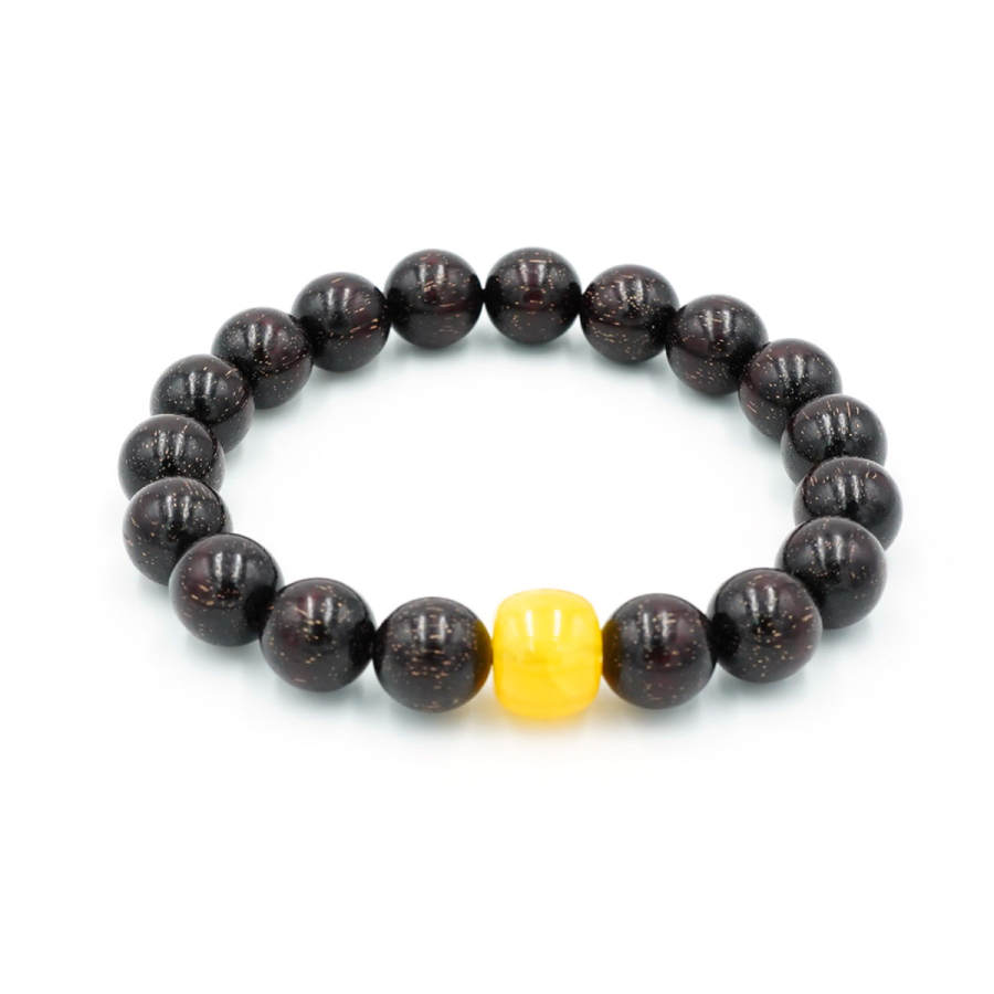 PAUL COSTELLOE Pterocarpus Beaded Bracelet, Fortune Beads Unisex
