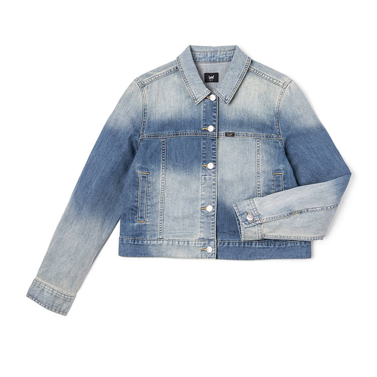 Lee Lee Denim Jackets Women's Medium Blue Lapel Thin Straight Fit