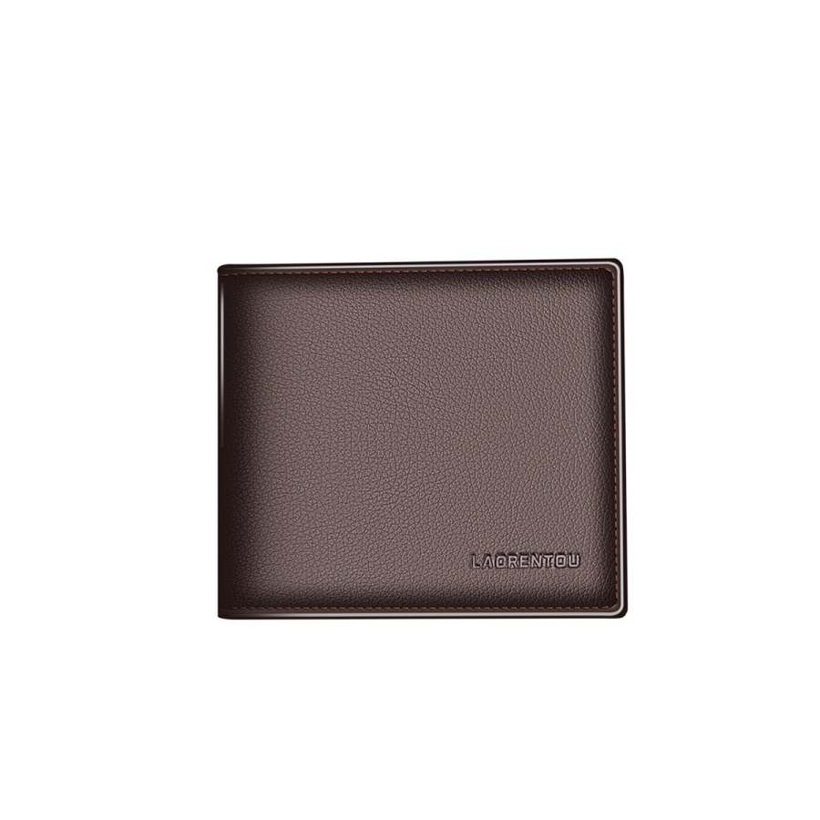 LAORENTOU Top Grain Cow Leather Wallet Regular Men's Multicolor