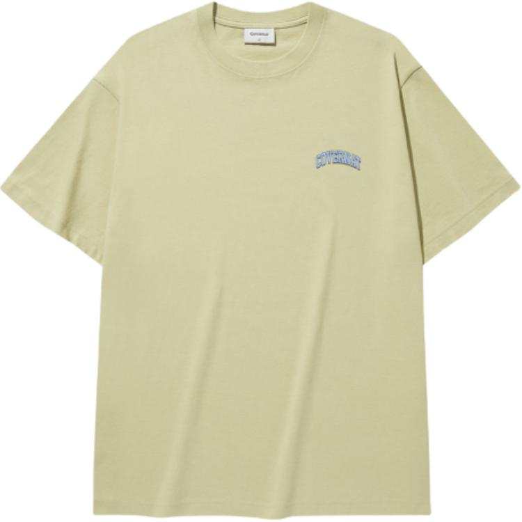 COVERNAT T Shirts Unisex Beige Crew Neck Moderate Straight Fit