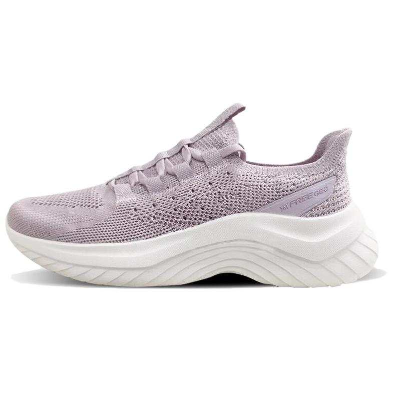 361° Slip Resistant Abrasion Resistant Low top Casual Running Shoes Women's Pink Purple White