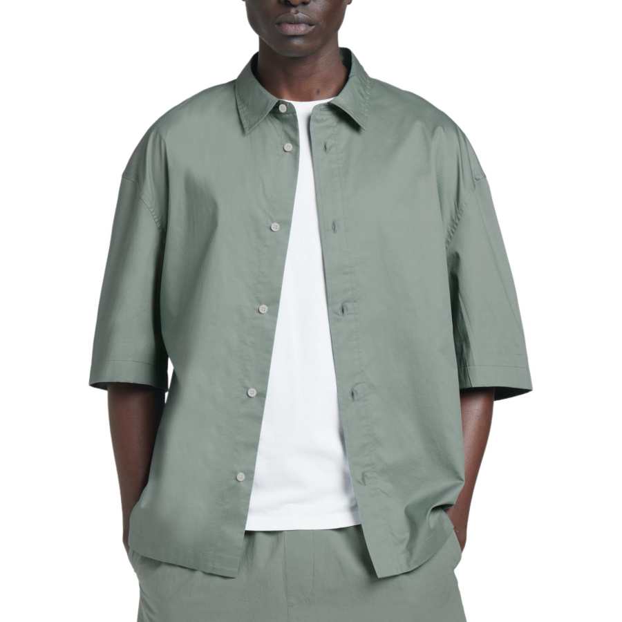 COS COS Shirts Men's Green Pointed Collar Moderate