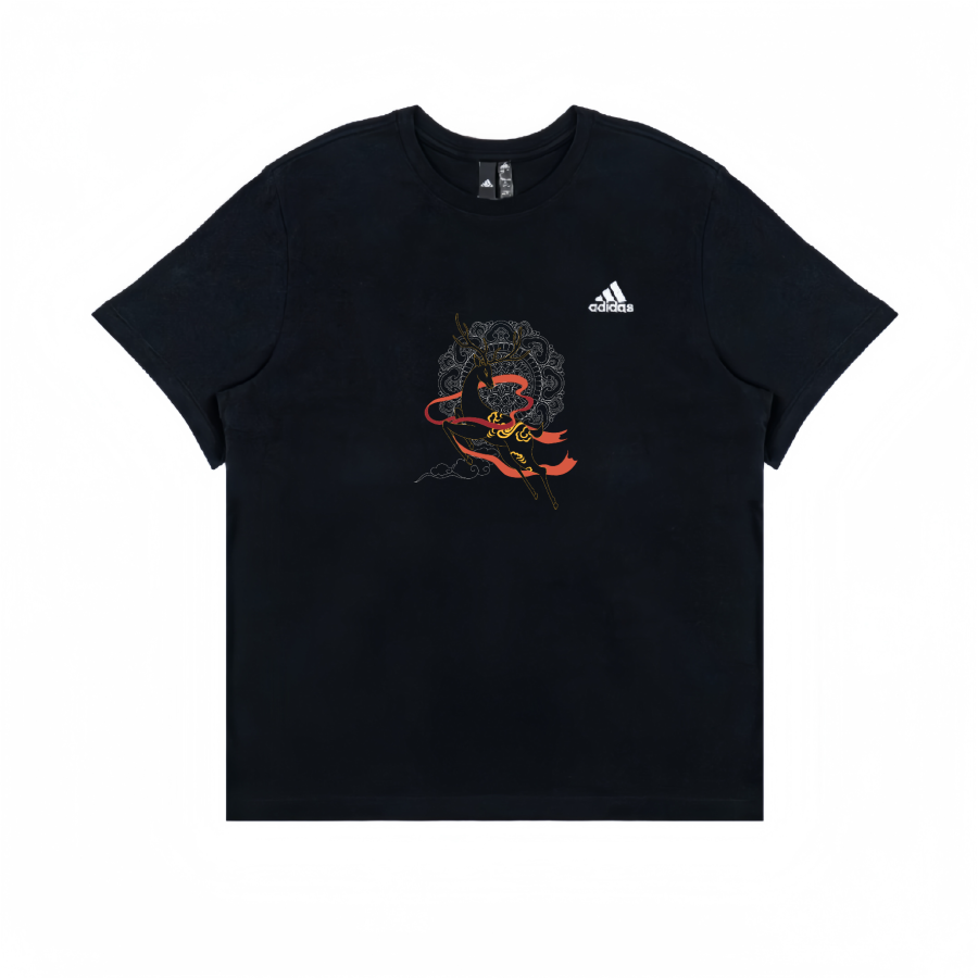 Adidas Adidas T Shirts Unisex Black Crew Neck Straight Fit